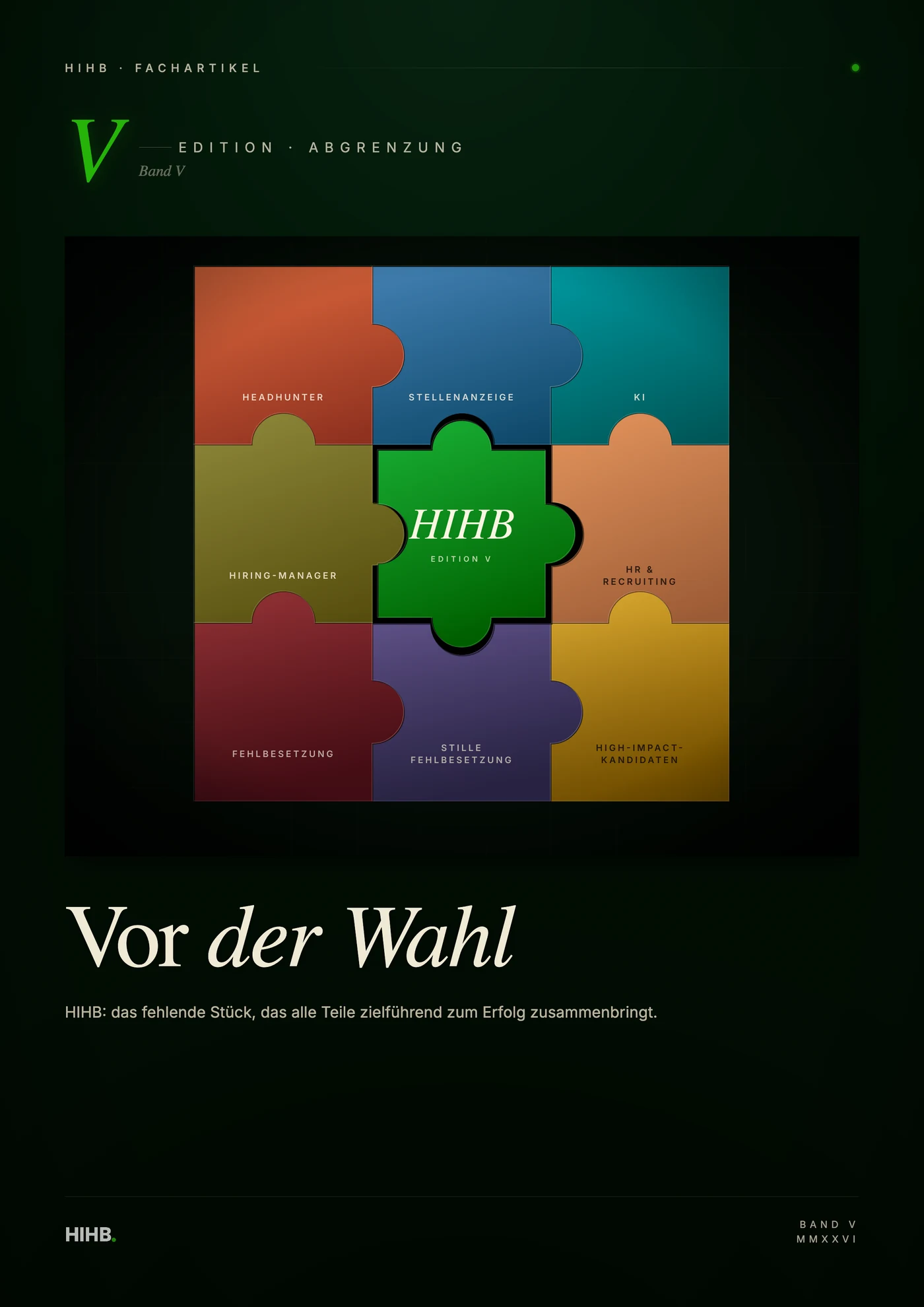 Edition V - Abgrenzung: HIHB vs. Alternativen