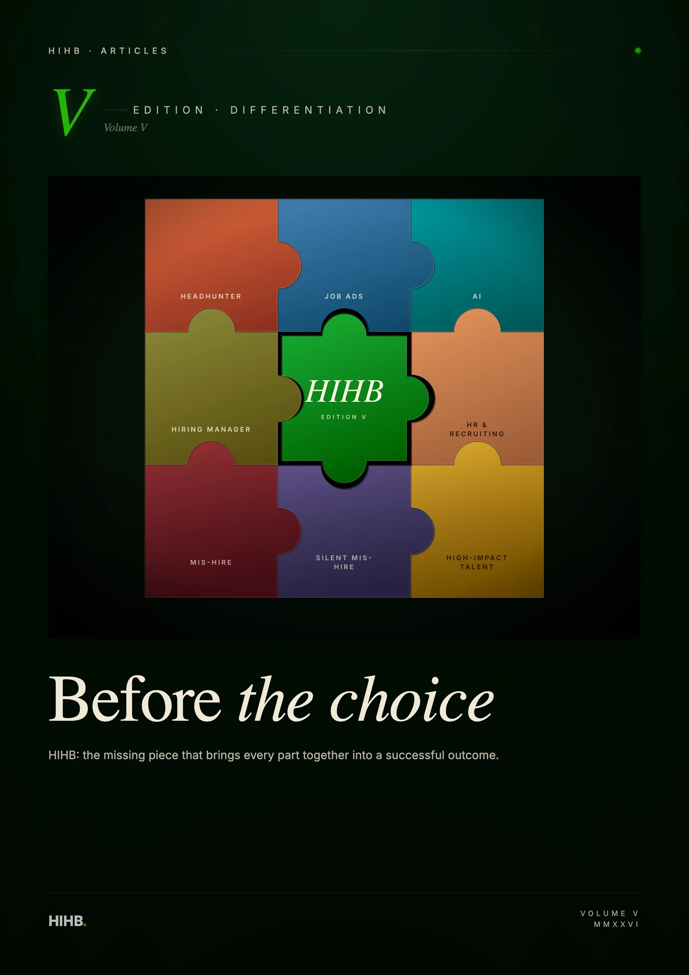 Edition V - Differentiation: HIHB vs. Alternatives