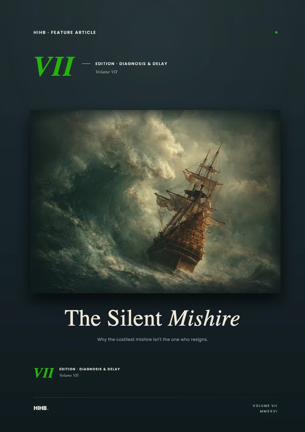Edition VII - Diagnosis & Delay