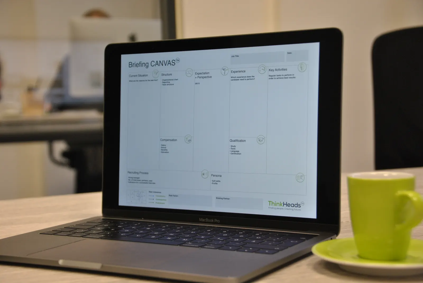 Recruiting CANVAS auf MacBook