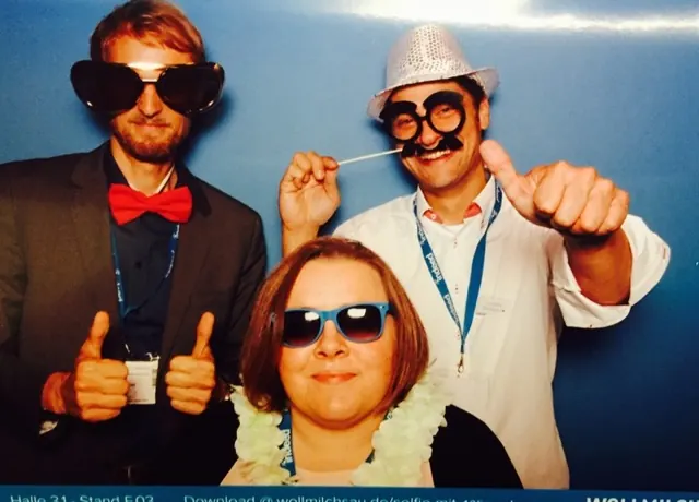 HireWorks-Team in der Fotobox